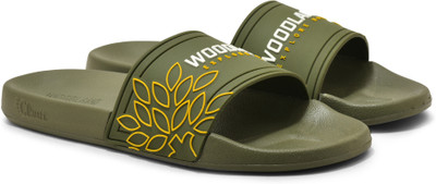 WOODLAND Men Slides(Olive , 10)