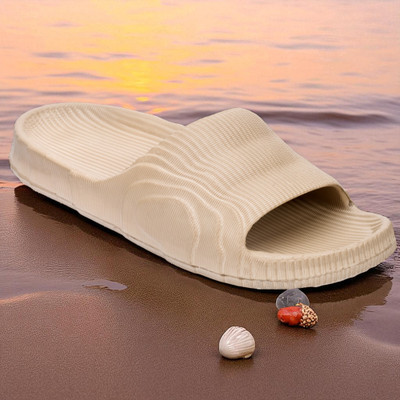 Feel alive Men Slides(Beige , 8)