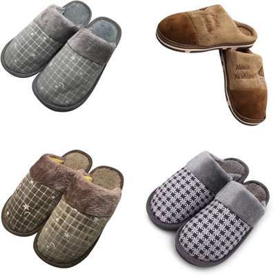 Mahi Enterprises Men Flip Flops(Grey, Brown, Brown, Grey , 7)
