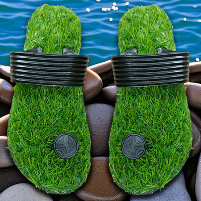 jasvi Men Slides(Green , 10)