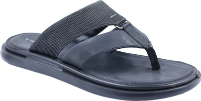 TREKIVA Men Premium Slippers Trendy Comfortable Flexible & Durable, Anti-Skid| TPG-3001 Flip Flops(Black , 8)