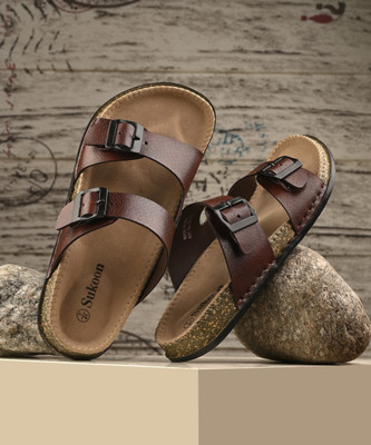 Layasa Men Slides(Brown , 9)