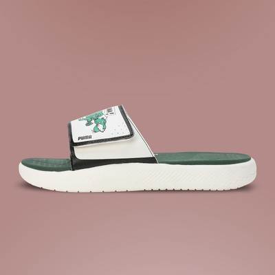 PUMA Men Softride Slide Super Puma Slides(Green , 6)