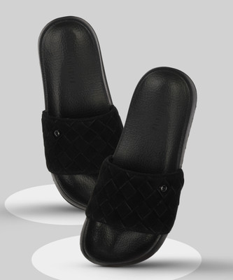 VAN HEUSEN Men Slides(Black , 9)