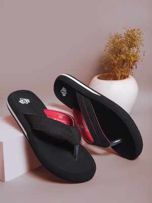 LIBERTY Men Flip Flops(Black , 7)