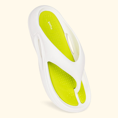yoho Men Flip Flops(Green , 6)