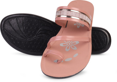 Pennen Women Flip Flops(Pink , 7)