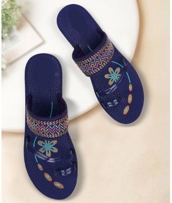 LNT FASHION Women Slippers(Blue , 7)