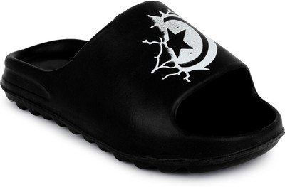 KAPYANSH Men Slides(Black , 8)