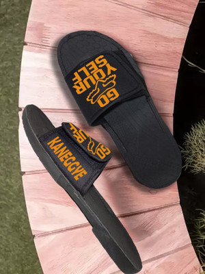 KANEGGYE Men Slides(Black , 6)