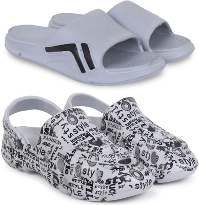 Pampy Angel Men Slippers(Grey, Grey , 10)