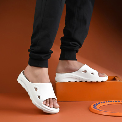 slipover Men Doctor Soft|Orthopedic|Comfort|Lightweight|Durable|Diabetic|Non Slip Slipper Slides(White , 9)