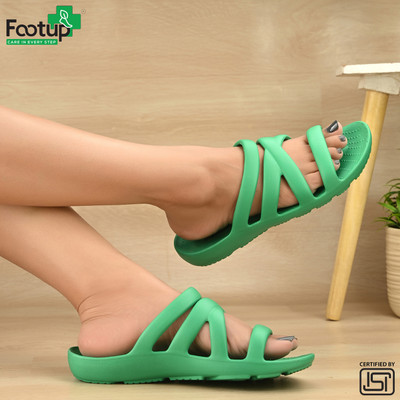 Footup Women NewlyLaunch|Classic Ultra Soft|Cushion|Comfortable|Premium|Stylish Slippers(Green , 6)