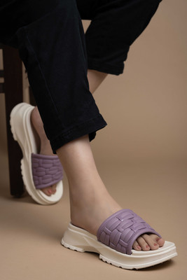 Roadster Women Slides(Purple , 5)