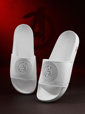 Marvel Street Men Flip Flops(White , 8)