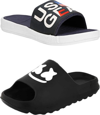 Genial Men Slides(Blue , 9)