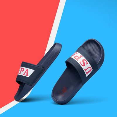 U.S. POLO ASSN. Men Slides(Navy , 8)