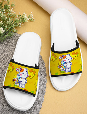 Bootco Women Slides(Yellow , 4)
