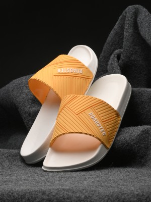 Roadster Men Slides(Yellow , 9)