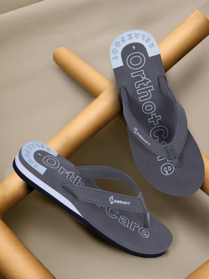 DASHNY Women EXTRA SOFT HEEL Ortho Care Orthopaedic Comfort Slippers(Grey , 5)