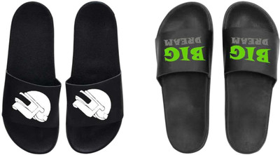 nvisan Men Slides(Green, White, Black , 6)