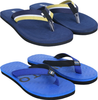 KUNTO Men Flip Flops(Multicolor , 10)