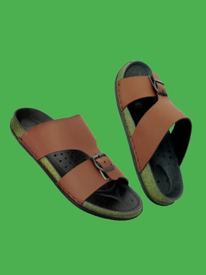 Buxton Men Flip Flops(Brown , 10)