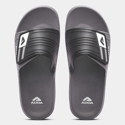 Adda Men Slides(Grey, Black , 6)