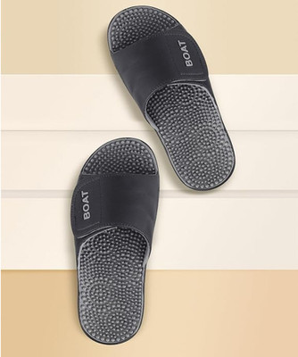 GOKIK Men Slides(Black , 6)