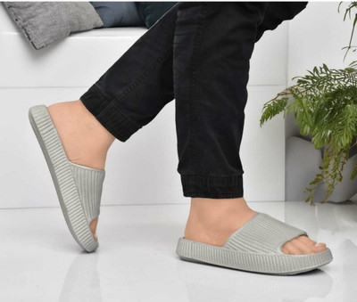 EQTIMA Men Slides(Grey , 6)