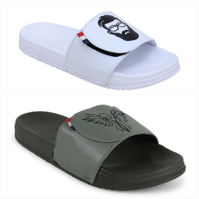 PERY-PAO Men Slides(Multicolor , 11)