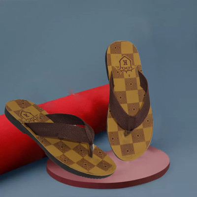 KANEGGYE Men Flip Flops(Tan , 10)