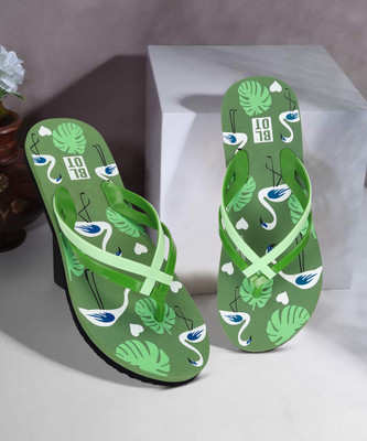 Paragon Women K3310L Women' Pista-Green Slippers|Anti-skid Flip Flops for Everyday Use Flip Flops(Green , 4)