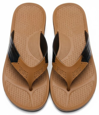 Jeshk Men Flip Flops(Tan, Brown , 10)