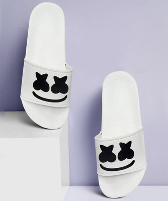 Shoe Mate Men Slides(White , 7)
