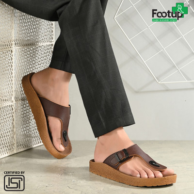 Footup Men NewlyLaunch Stylish|Lightweight|Comfortable|Breathable|All SeasonsWear Slippers(Brown , 7)