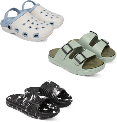 Acorn Men Slides(Blue, Olive, Black , 8)