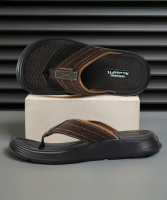 Skechers Men Flip Flops(Brown , 7)
