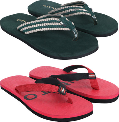 KUNTO Men Flip Flops(Multicolor , 7)