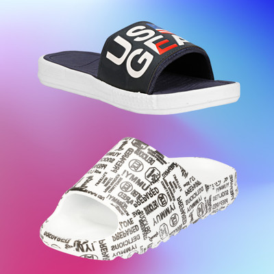 Orvax Men Slides(Blue , 8)