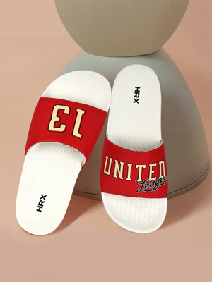 HRX by Hrithik Roshan Men Slippers(White, Red , 10)
