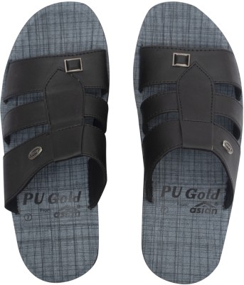 asian Men Flip Flops(Black , 9)