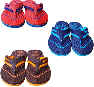 DEEPAKTRADERS Men Slippers(Red, Blue, Brown , 6)
