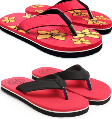 VAHMAH Women Slippers(Red, Red , 8)
