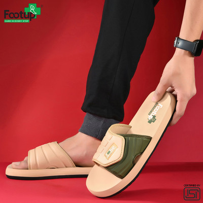Footup Men Slides(Beige , 8)