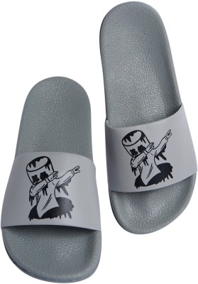 CLOSHO Men Slides(Grey , 8)