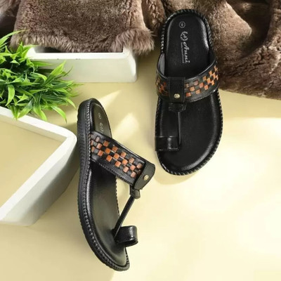 Men's Avenue Men Slides(Black , 8)
