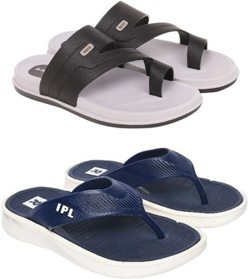 Trendmode Men Slippers(Grey, Blue , 7)