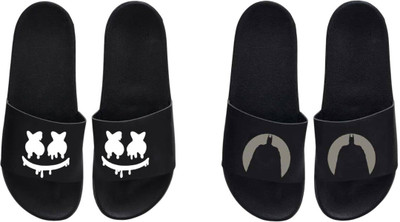 nvisan Men Slides(Grey, White , 7)