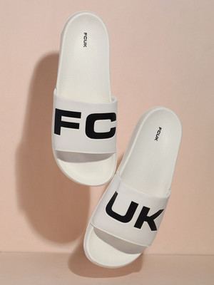FCUK Men Slides(White , 7)